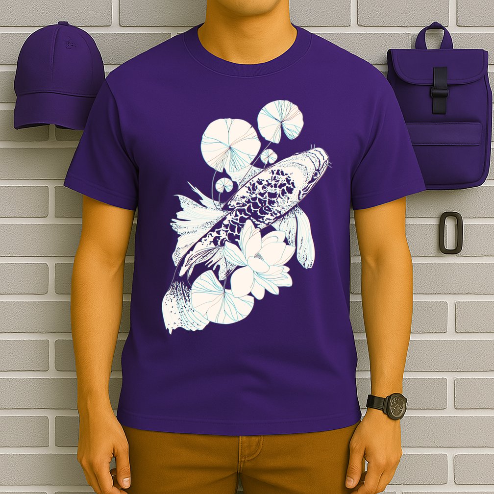 Japanese Zen Koi Fish Pond T-Shirt