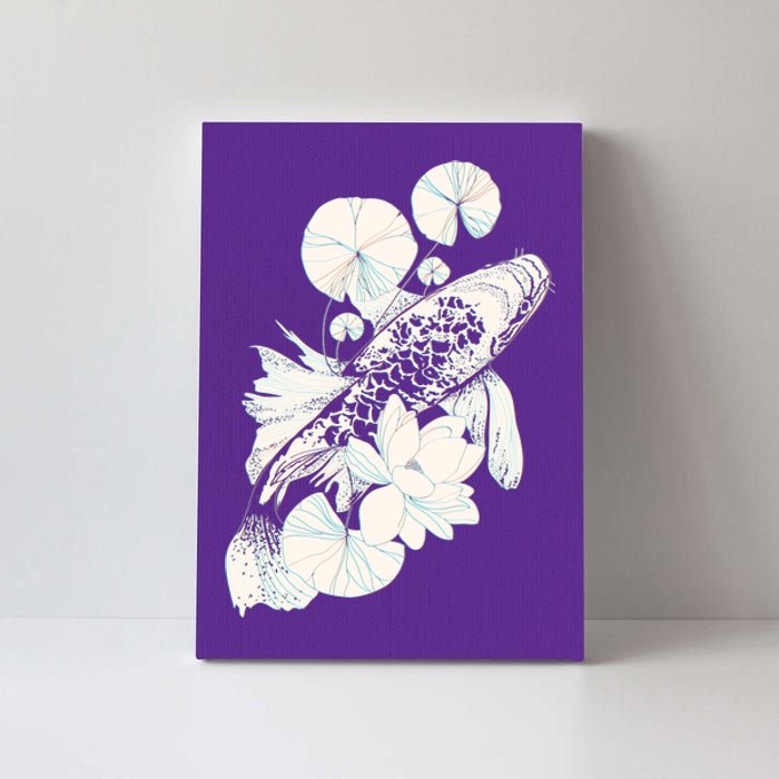 Japanese Zen Koi Fish Pond Canvas