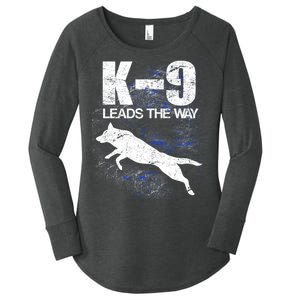 K-9 Leads The Way Women's Perfect Tri Tunic Long Sleeve Shirt