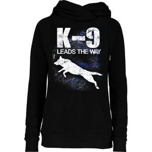 K-9 Leads The Way Womens Funnel Neck Pullover Hood