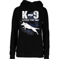 K-9 Leads The Way Womens Funnel Neck Pullover Hood