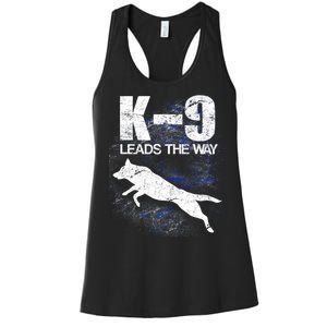 K-9 Leads The Way Women's Racerback Tank