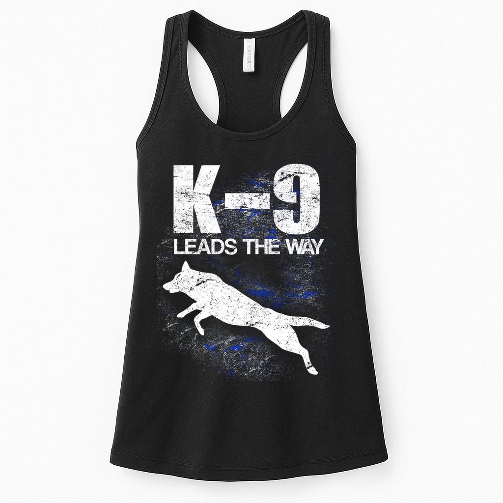K-9 Leads The Way Womens Tank Top