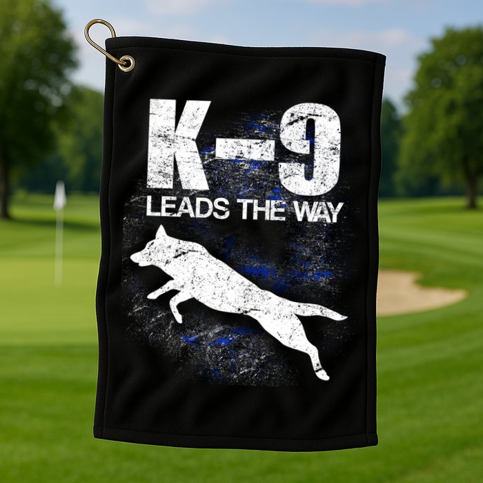 K-9 Leads The Way Golf Towel
