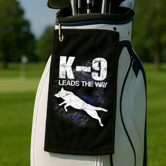K-9 Leads The Way Golf Towel