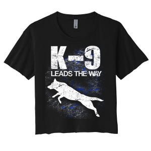 K-9 Leads The Way Women's Crop Top Tee