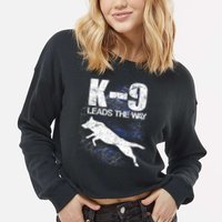 K-9 Leads The Way Cropped Pullover Crew