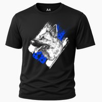 K-9 Police Dog Blue Line Cooling Performance Crew T-Shirt