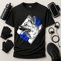 K-9 Police Dog Blue Line Cooling Performance Crew T-Shirt