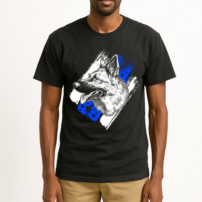 K-9 Police Dog Blue Line Tall T-Shirt