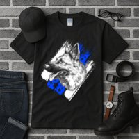 K-9 Police Dog Blue Line Tall T-Shirt