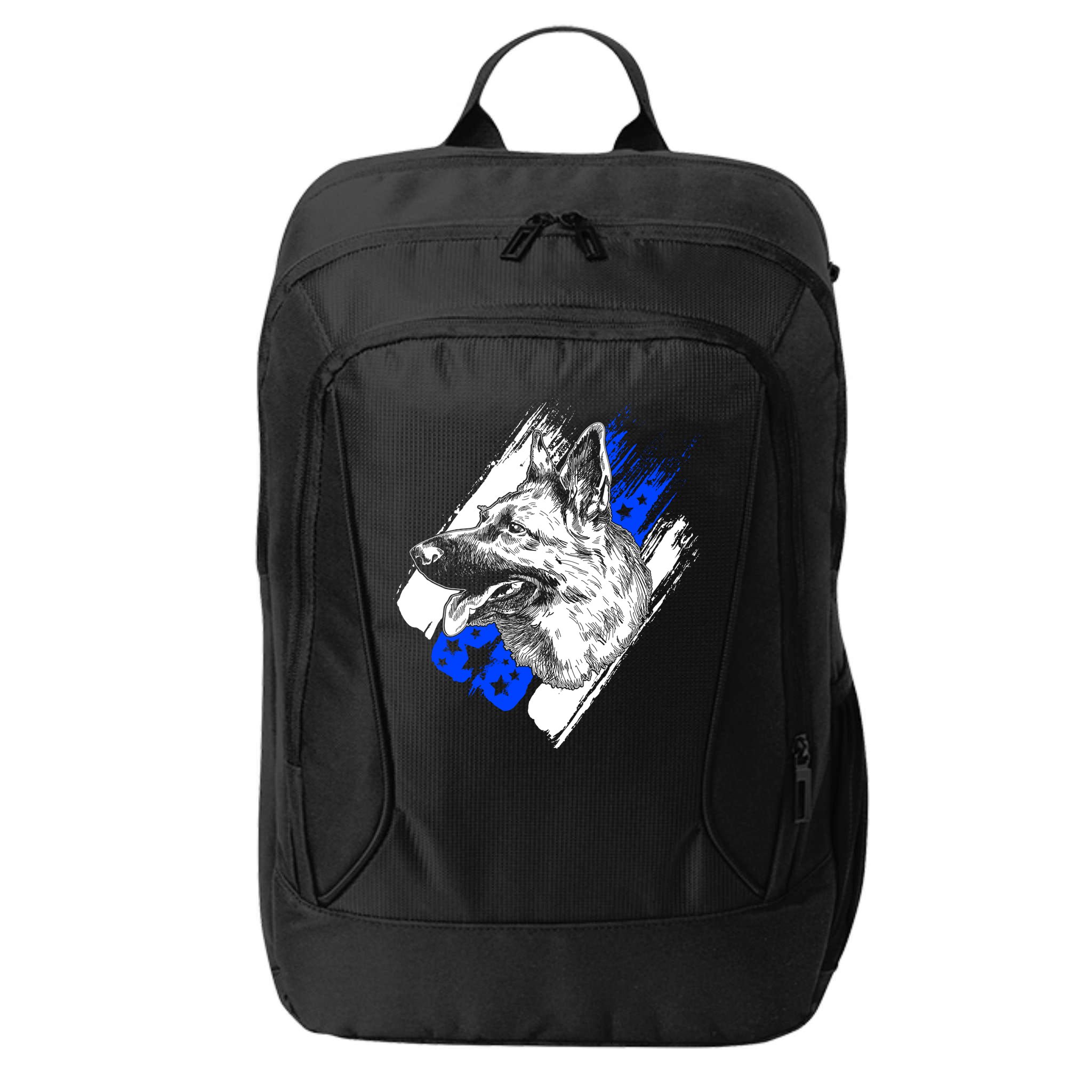 K-9 Police Dog Blue Line City Backpack