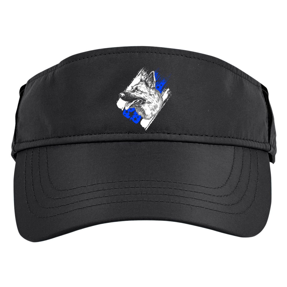 K-9 Police Dog Blue Line Adult Drive Performance Visor
