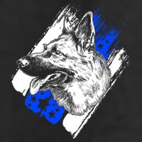 K-9 Police Dog Blue Line Adult Drive Performance Visor