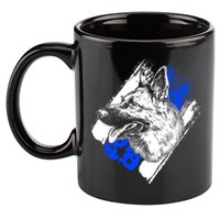 K-9 Police Dog Blue Line 11oz C Handle Ceramic Mug