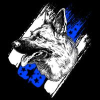 K-9 Police Dog Blue Line 16 in Basic Backpack