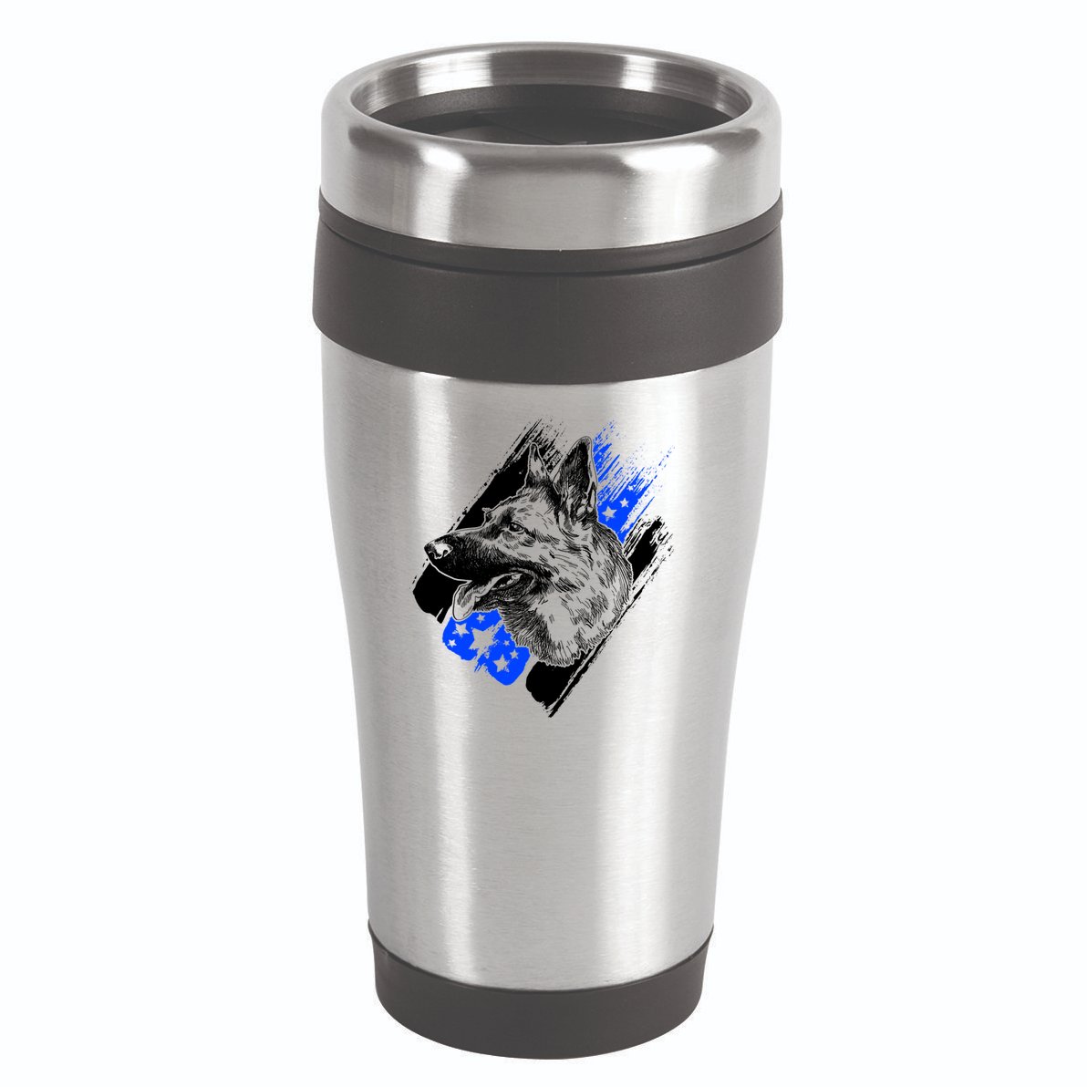 K-9 Police Dog Blue Line 16oz Travel Tumbler