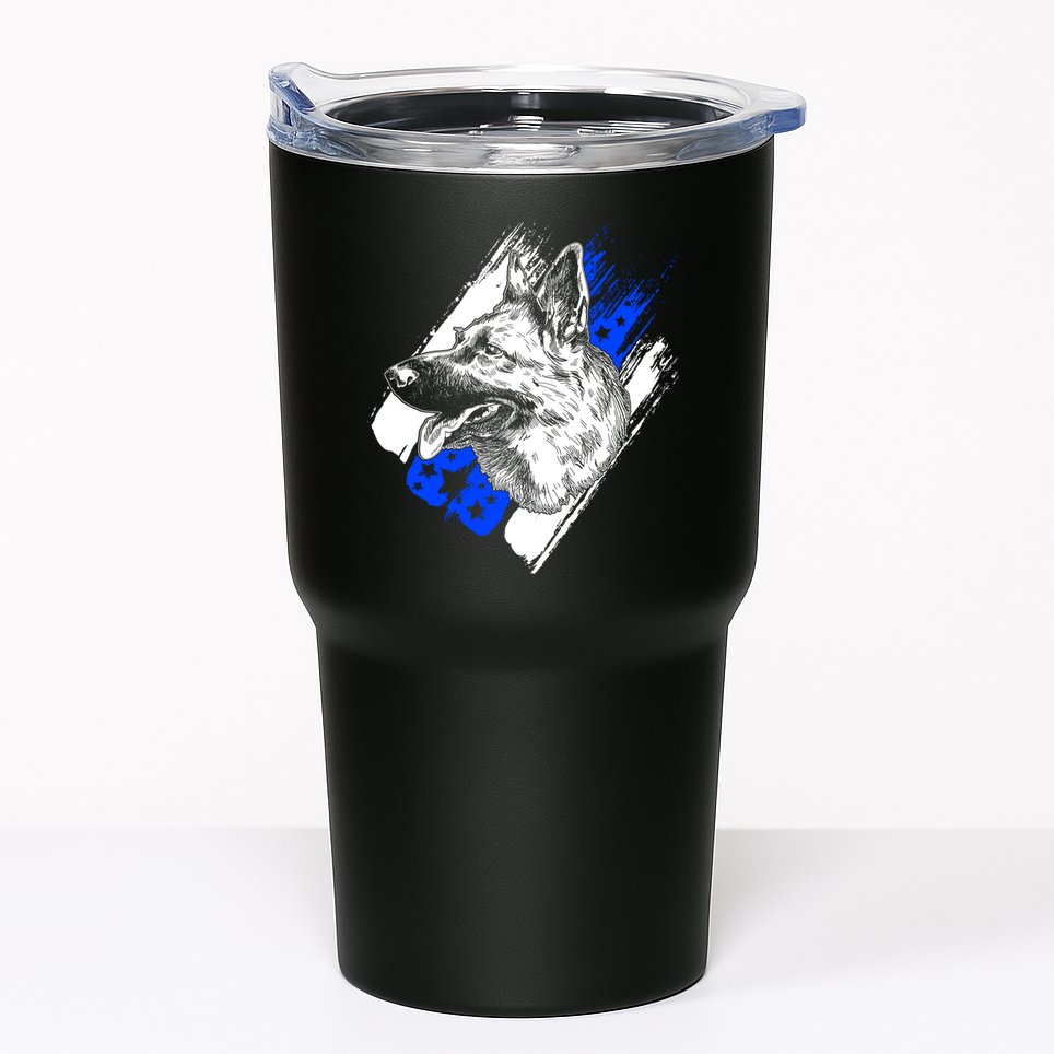 K-9 Police Dog Blue Line Tumbler