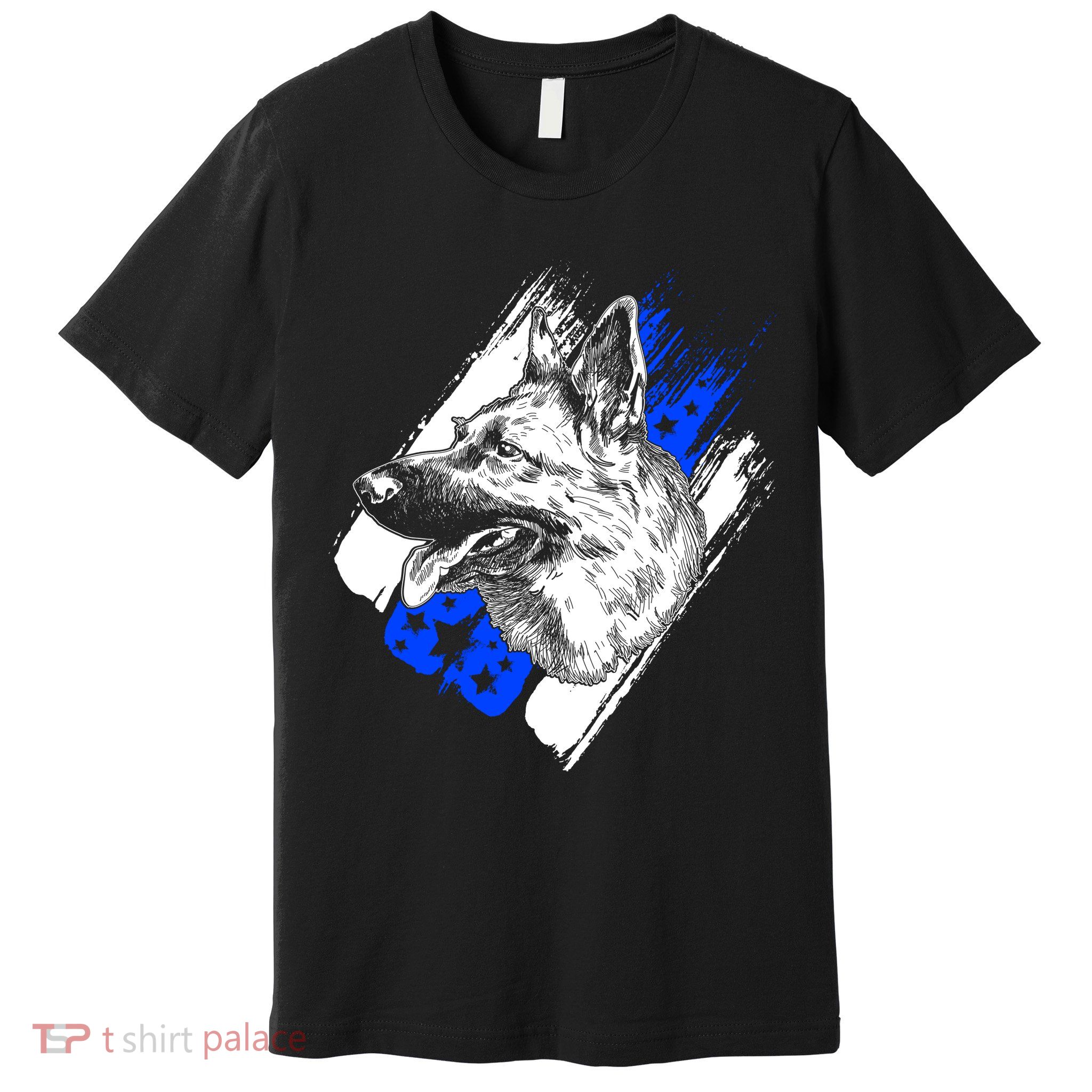 K-9 Police Dog Blue Line Premium T-Shirt
