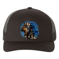 K-9 With Police Officer Silhouette  Yupoong Adult 5-Panel Trucker Hat