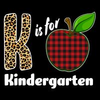 K Is For Kindergarten Teacher Leopard Buffalo Plaid Visor