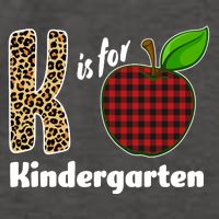 K Is For Kindergarten Teacher Leopard Buffalo Plaid Vector Backpack