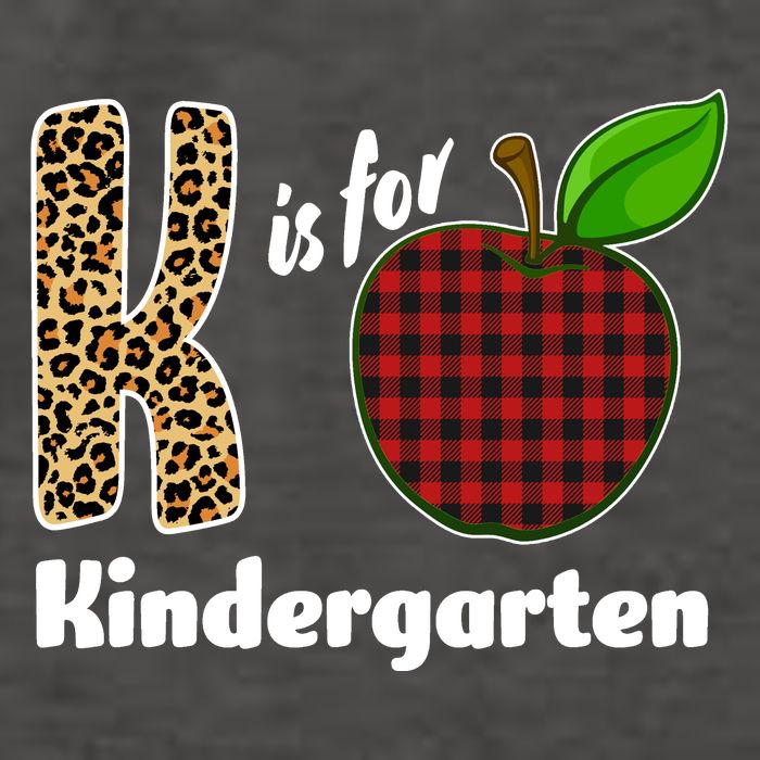 K Is For Kindergarten Teacher Leopard Buffalo Plaid Vector Backpack