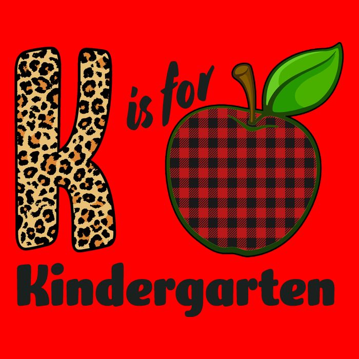 K Is For Kindergarten Teacher Leopard Buffalo Plaid Mug