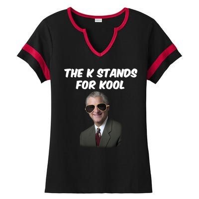 K Stands For Kool David K.Bernard Ladies Halftime Notch Neck Tee