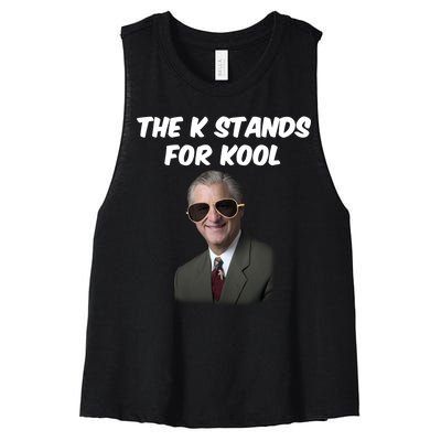 K Stands For Kool David K.Bernard Women's Racerback Cropped Tank