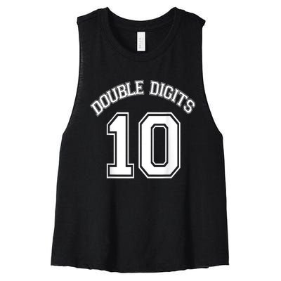 K.i.d.s 10th Birthday Double Digits Day Women's Racerback Cropped Tank