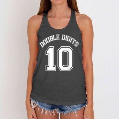 K.i.d.s 10th Birthday Double Digits Day Women's Knotted Racerback Tank