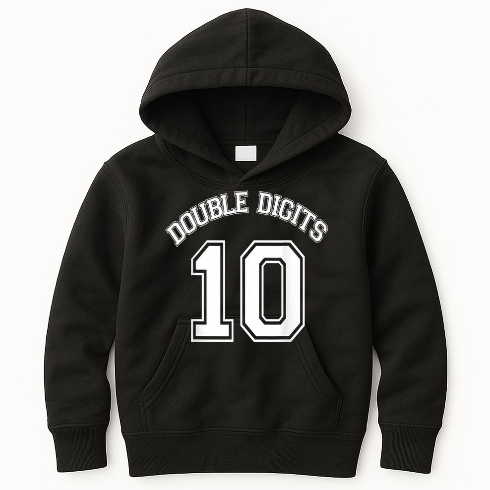 K.i.d.s 10th Birthday Double Digits Day Kids Hoodie