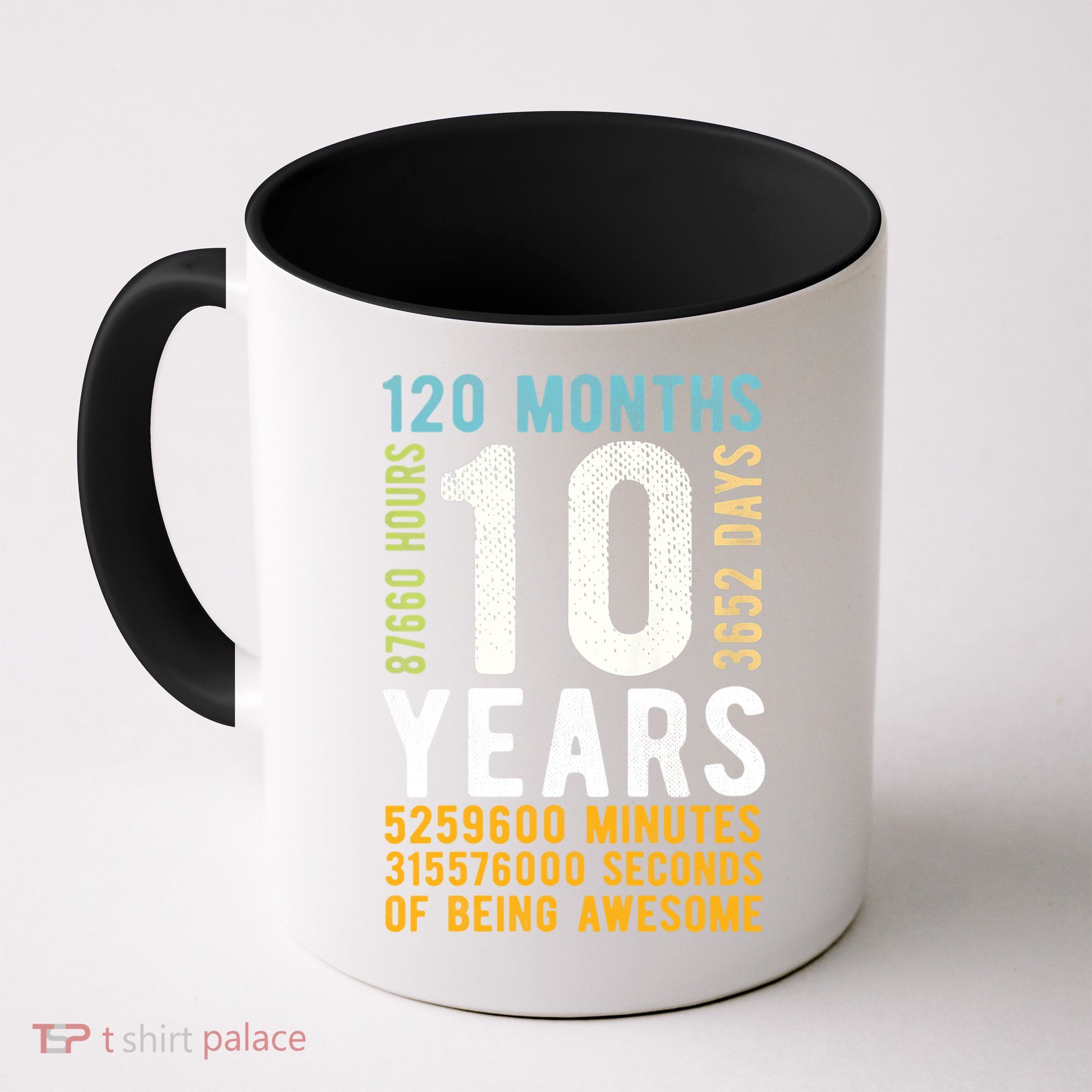 10th Birthday Gift 10 Years Old Vintage Retro 120 Months Mug
