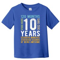 10th Birthday Gift 10 Years Old Vintage Retro 120 Months Toddler T-Shirt