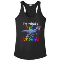 Kids 1st Day Of School Crush 1st Grade Trex Dinosaur Gift Kids Ladies PosiCharge Competitor Racerback Tank