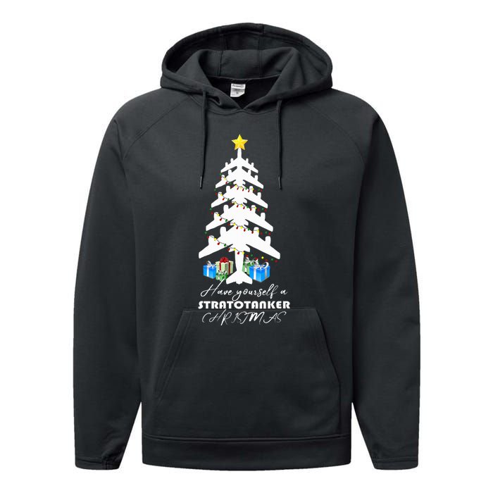 Kc 135 Stratotanker Christmas Tree Performance Fleece Hoodie