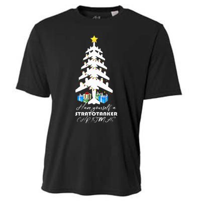 Kc 135 Stratotanker Christmas Tree Cooling Performance Crew T-Shirt