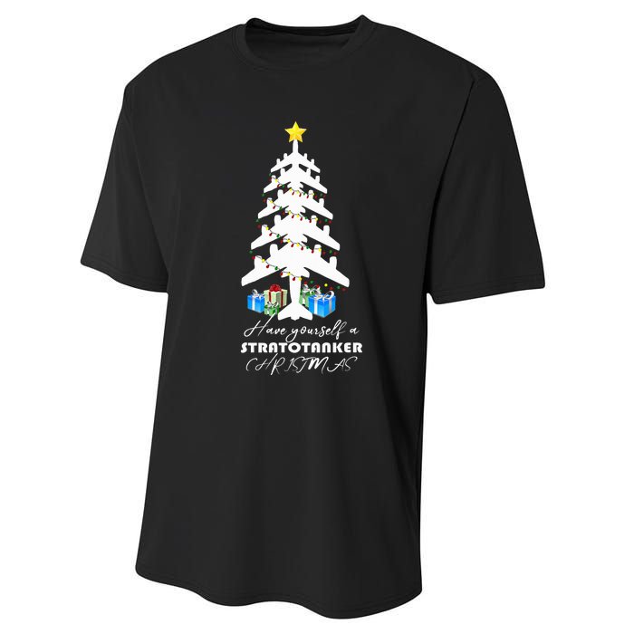 Kc 135 Stratotanker Christmas Tree Performance Sprint T-Shirt