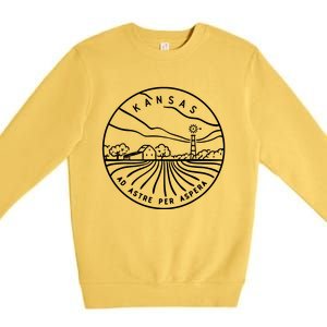 Kansas 1861 State Of Kansas Premium Crewneck Sweatshirt