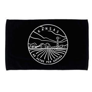 Kansas 1861 State Of Kansas Microfiber Hand Towel