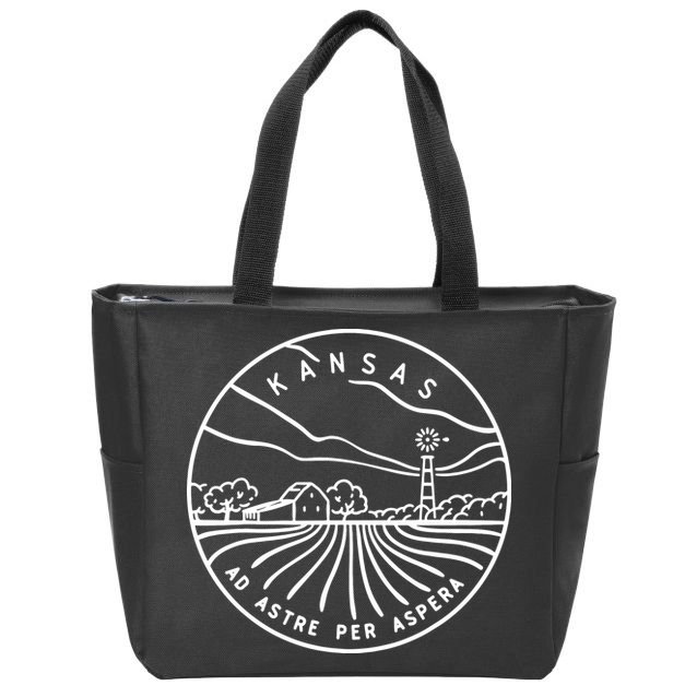 Kansas 1861 State Of Kansas Zip Tote Bag