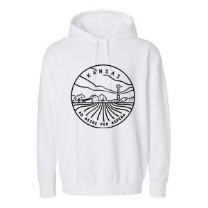 Kansas 1861 State Of Kansas Garment-Dyed Fleece Hoodie