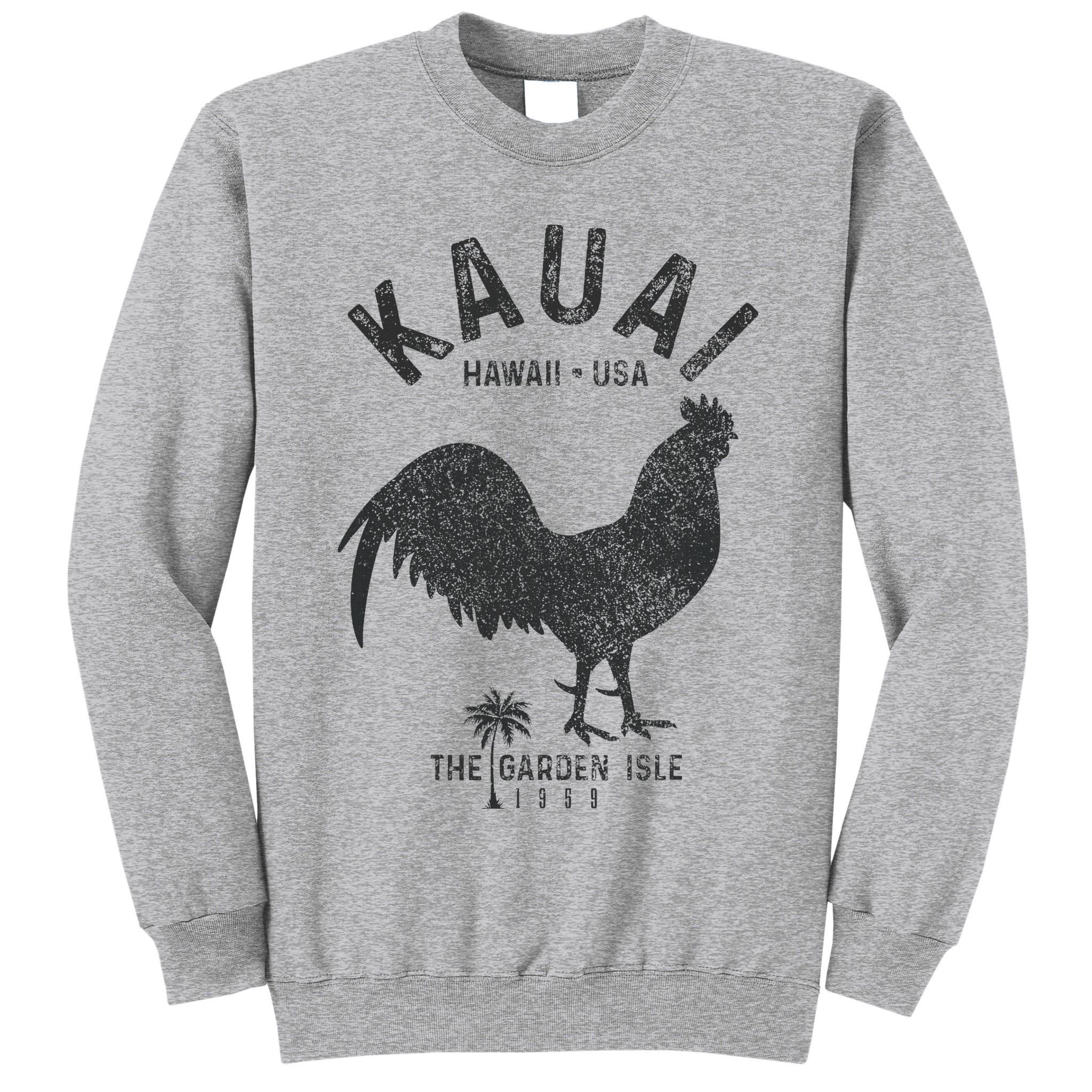 Kauai 1959 The Garden Isle Chicken Hawaii Vintage Hawaiian Tall Sweatshirt