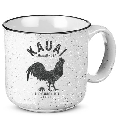 Kauai 1959 The Garden Isle Chicken Hawaii Vintage Hawaiian 15oz Campfire Ceramic Mug