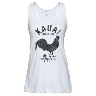Kauai 1959 The Garden Isle Chicken Hawaii Vintage Hawaiian Ladies Essential Flowy Tank