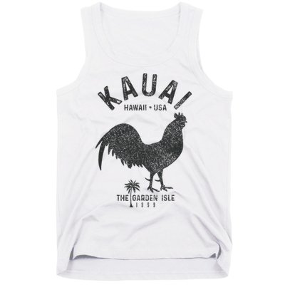 Kauai 1959 The Garden Isle Chicken Hawaii Vintage Hawaiian Tank Top