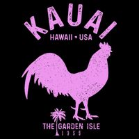 Kauai 1959 The Garden Isle Chicken Hawaii Vintage Hawaiian Womens Tank Top