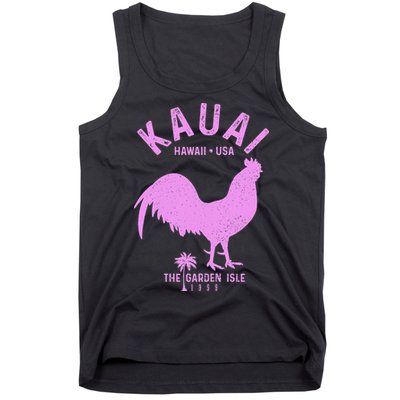 Kauai 1959 The Garden Isle Chicken Hawaii Vintage Hawaiian Tank Top