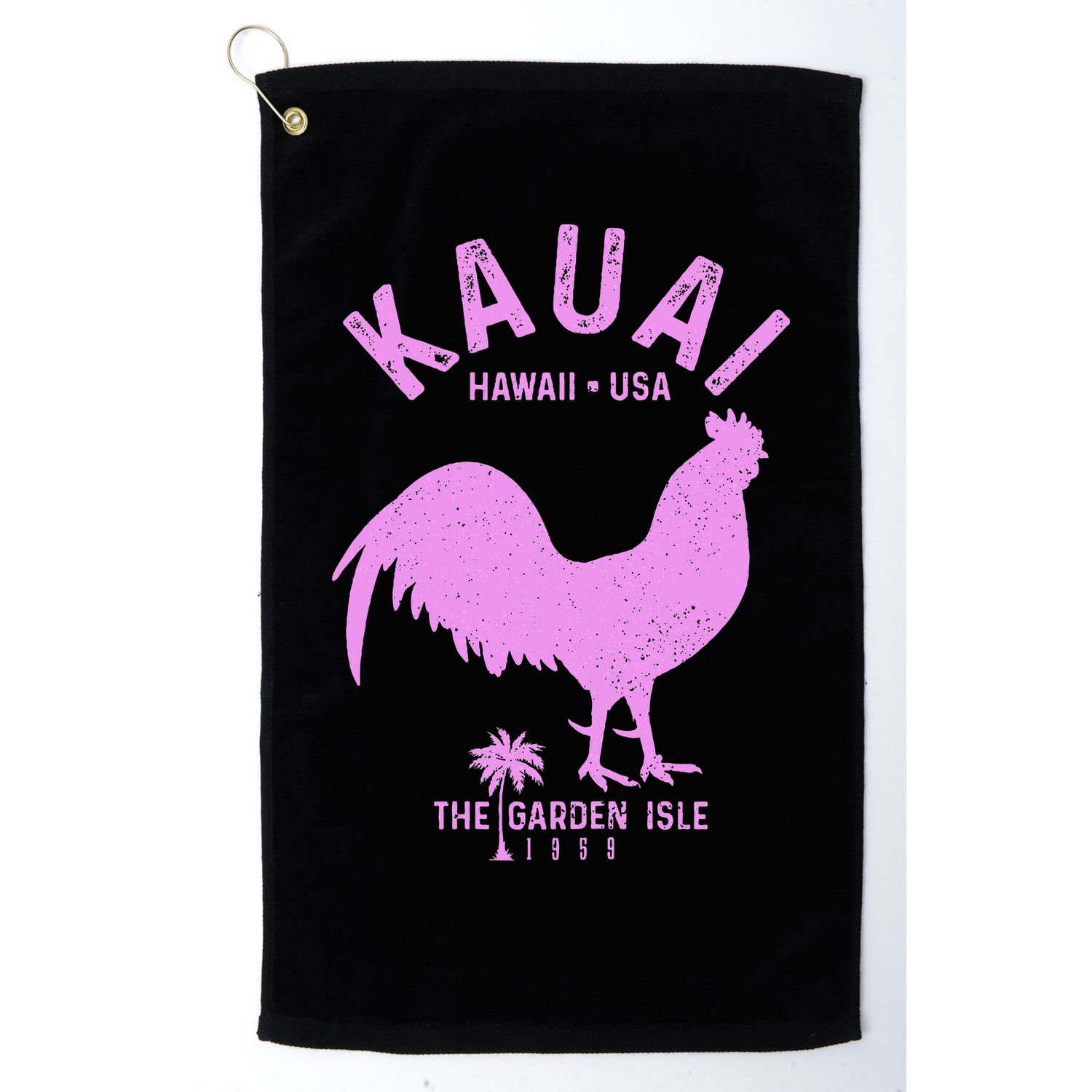 Kauai 1959 The Garden Isle Chicken Hawaii Vintage Hawaiian Golf Towel
